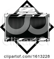 Clipart Of A Black And White Automotive Design Royalty Free Vector Illustration