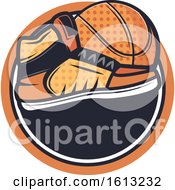 Clipart Of A Basketball Design Royalty Free Vector Illustration