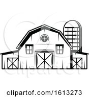 Poster, Art Print Of Black And White Barn And Silo