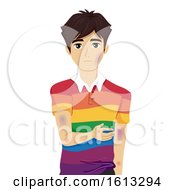 Teen Boy Gay Bruises Illustration