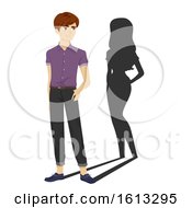 Teen Boy Gay Shadow Illustration