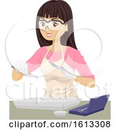 Poster, Art Print Of Teen Girl Lab Experiment Dissect Illustration