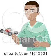 Teen Guy Stem Science Robotics Illustration