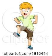 Kid Boy Stomping Illustration