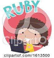 Kid Girl Ruby Illustration