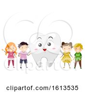 Poster, Art Print Of Stickman Kids Tooth Mascot Illustration