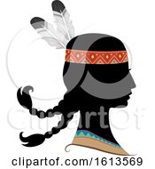 Silhouette Girl Native American Indian by BNP Design Studio