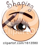 Eyebrow Shaping Icon Illustration