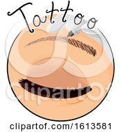 Eyebrow Shaping Tattoo Icon Illustration
