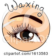 Eyebrow Waxing Icon Illustration