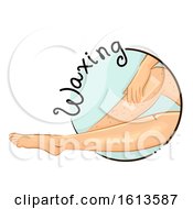 Leg Waxing Icon Illustration