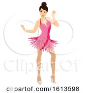 Poster, Art Print Of Girl Ballroom Dancer Illustration