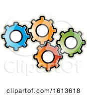 Poster, Art Print Of Group Of Colorful Gear Cog Wheels