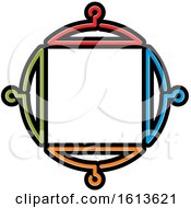 Clipart Of A Circle Of Colorful Clothes Hangers Royalty Free Vector Illustration by Lal Perera