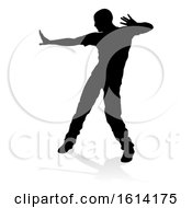 Street Dance Dancer Silhouette On A White Background