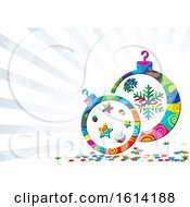 Clipart Of A Christmas Bauble Background Royalty Free Vector Illustration