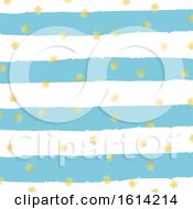 Poster, Art Print Of Gold Christmas Snowflakes On Grunge Stripe Background