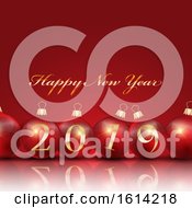 Poster, Art Print Of Happy New Year Background With Baubles