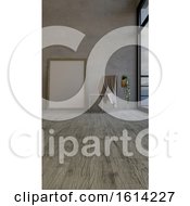Poster, Art Print Of 3d Contemporary Empty Room And Picture Frame
