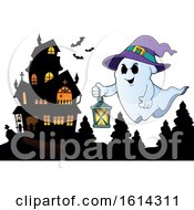 Poster, Art Print Of Haunted House And Ghost