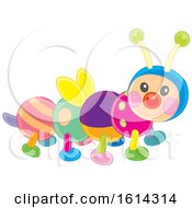 Clipart Of A Caterpillar Kids Toy Royalty Free Vector Illustration by Alex Bannykh
