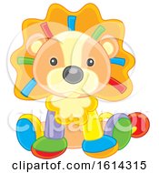 Clipart Of A Lion Kids Toy Royalty Free Vector Illustration