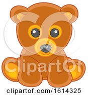 Clipart Of A Bear Kids Toy Royalty Free Vector Illustration by Alex Bannykh