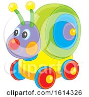 Clipart Of A Snail Kids Toy Royalty Free Vector Illustration by Alex Bannykh