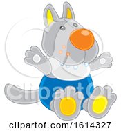 Clipart Of A Wolf Kids Toy Royalty Free Vector Illustration by Alex Bannykh