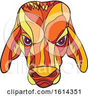Poster, Art Print Of Low Polygon Brahma Bull Mascot Head