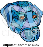 Poster, Art Print Of Low Polygon Labrador Retriever Dog Mascot Head