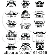 Clipart Of Mustaches For Fathers Day Royalty Free Vector Illustration