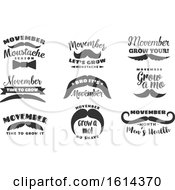 Clipart Of Mustaches For No Shave November Royalty Free Vector Illustration