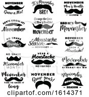 Clipart Of Mustaches For No Shave November Royalty Free Vector Illustration