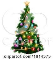 Clipart Of A Christmas Tree Royalty Free Vector Illustration by Vector Tradition SM