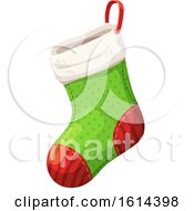 Clipart Of A Christmas Stocking Royalty Free Vector Illustration by Vector Tradition SM