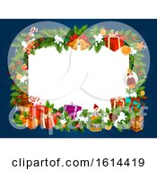 Clipart Of A Christmas Border Royalty Free Vector Illustration