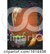 Clipart Of A Halloween Background Royalty Free Vector Illustration by Vector Tradition SM