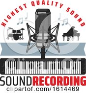 Clipart Of A Sound Recording Design Royalty Free Vector Illustration