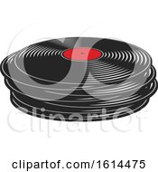 Clipart Of A Stack Of Lp Vinyl Record Royalty Free Vector Illustration