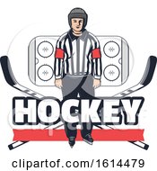 Clipart Of A Hockey Design Royalty Free Vector Illustration