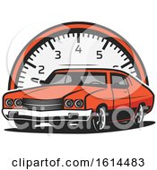 Clipart Of A Classic Car Royalty Free Vector Illustration