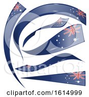 Clipart Of Australia Flag Design Elements Royalty Free Vector Illustration