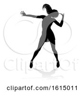 Poster, Art Print Of Dance Dancer Silhouette On A White Background
