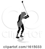 Golfer Golf Sports Person Silhouette On A White Background