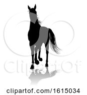 Poster, Art Print Of Horse Silhouette Animal On A White Background