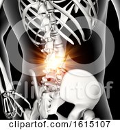Poster, Art Print Of 3d Male Medical Figure With Lower Spine Highlighted