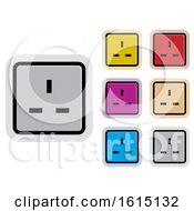 Poster, Art Print Of Colorful Socket Plug Icons