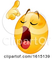Poster, Art Print Of Yellow Smiley Face Emoticon Making A Point