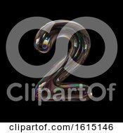 Poster, Art Print Of Soap Bubble Number 2 On A Black Background